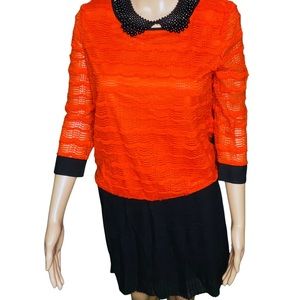 NWT Vero Moda Dress Red and Black Button Up Back Mini Dress Size Small 165/84A